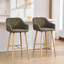 Tabouret de bar 29,5 po en lin avec pieds en bois-515651887