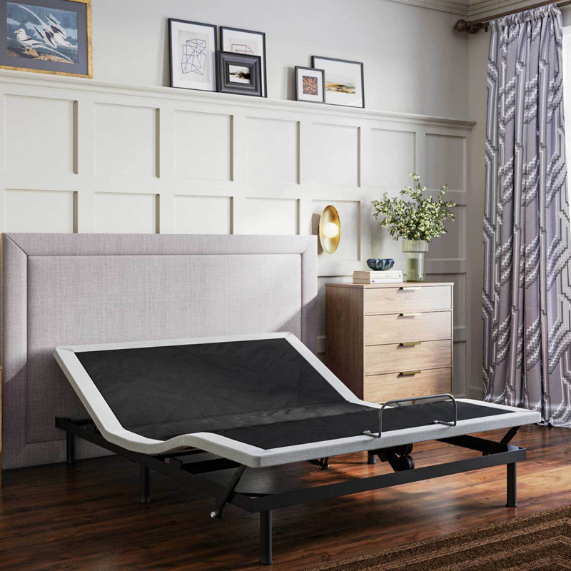 Base de lit réglable avec ajustement sans effort de la position de la tête et des pieds pour un confort et une détente optimaux dans tout environnement de sommeil