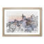 Oia Santorini Skyline in Greece in Abstract - Picture Frame Graphic Art Print-55723624-55723625