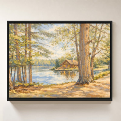 «Lake Front Cabin» par Kali Wilson, impression sur toile