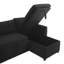 Canapé-lit modulaire moderne en U avec rangement, canapé-lit convertible de 107 po avec ports USB, tissu en peluche doux, méridiennes doubles et rangement dissimulé pour le salon-348293539