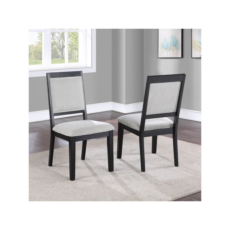 Chaise d'appoint rembourrée Nya, Noir