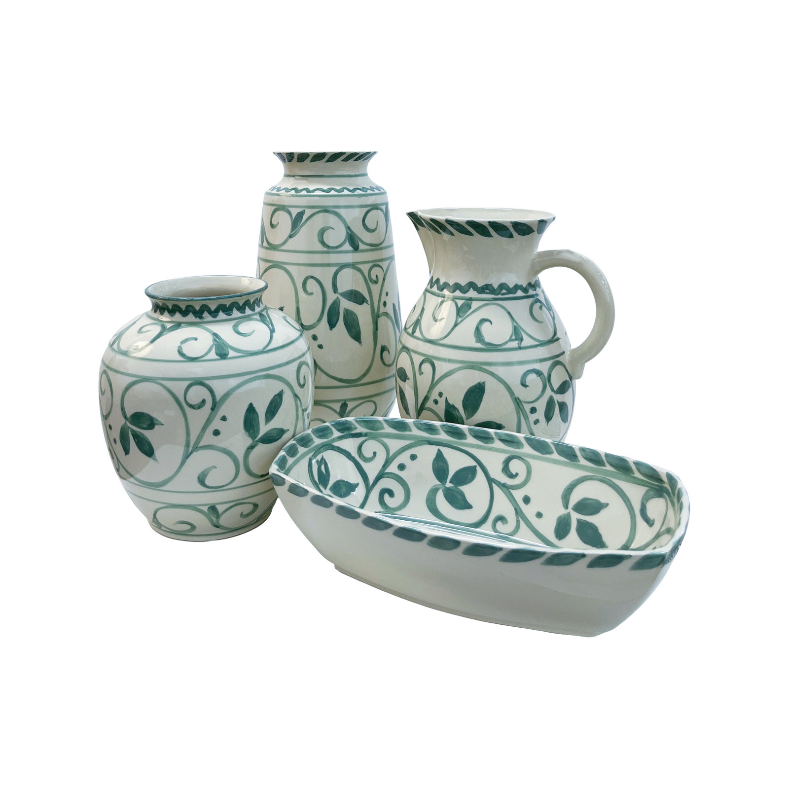 Maisel Ceramic Pitcher, Green