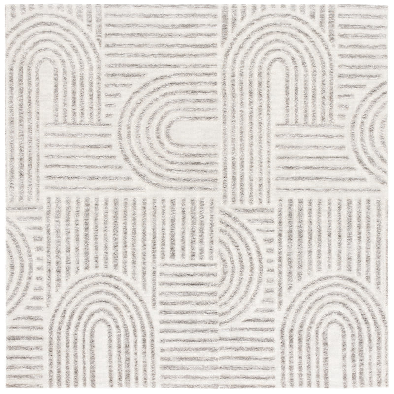 Izaan Performance Performance Striped Rug, Square 6'