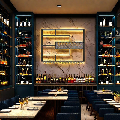 Multi-tier Iron Wall Mounted Wine Rack