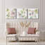 Sweet Petals and Leaves VI - Ensemble de 3 peintures sur toile tendue-1385199808