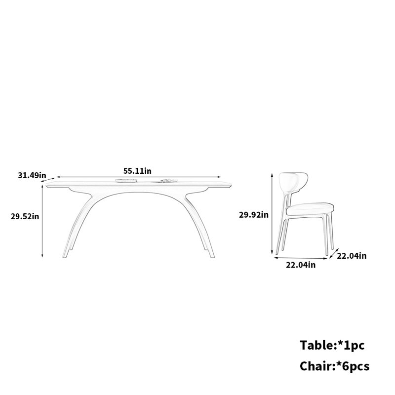 Ensemble de pierres frittées Modern White, H 29,52 po x L 55,11 po x l 31,49 po