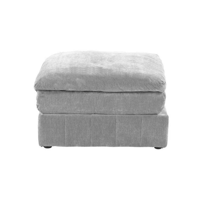 Repose-pieds Maudean, Microfibre / microsuède granit