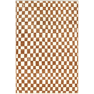 Tapis à franges et à carreaux Dominique