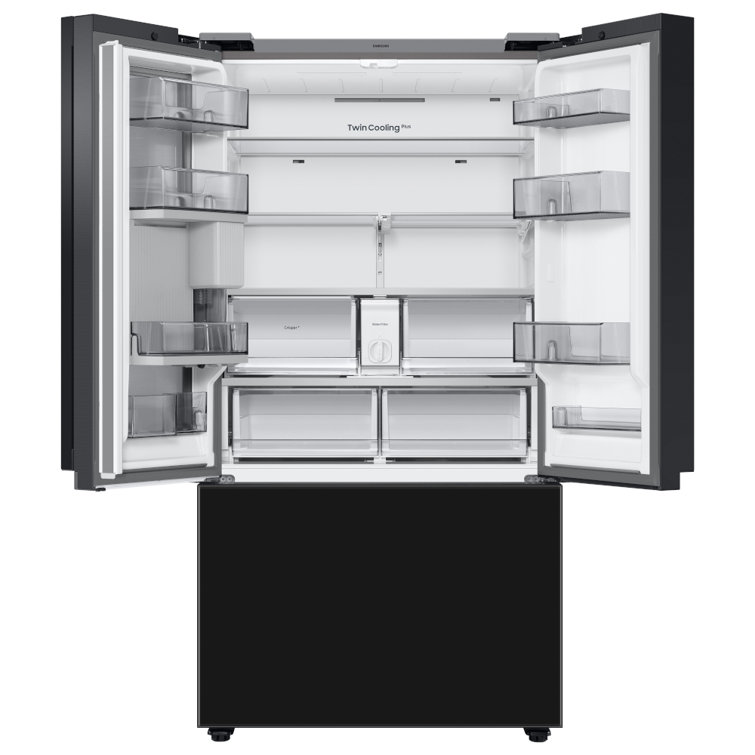 Samsung Bespoke 24 Cu. Ft. French Door Refrigerator with Beverage Center -  White Glass Panels Included