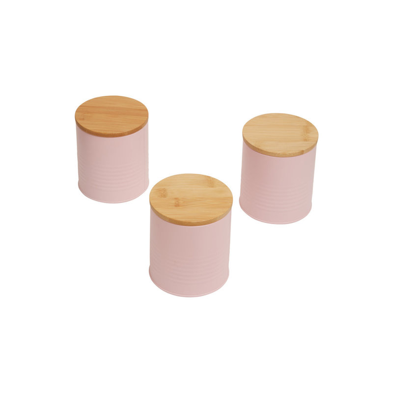 Alton Metal Jar - Set of 3, Pink