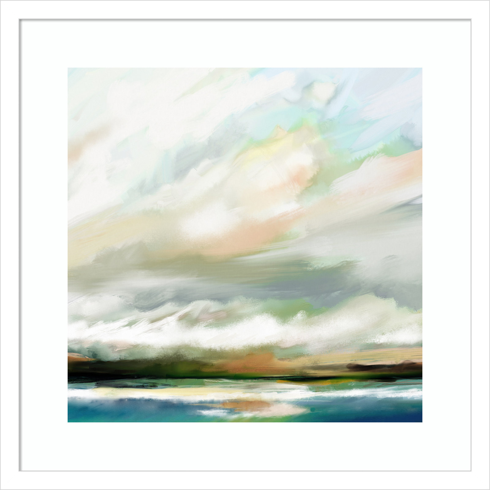 Sunday Morning by Mary Sparrow, Framed Print, 33" H x 33" W, Natural