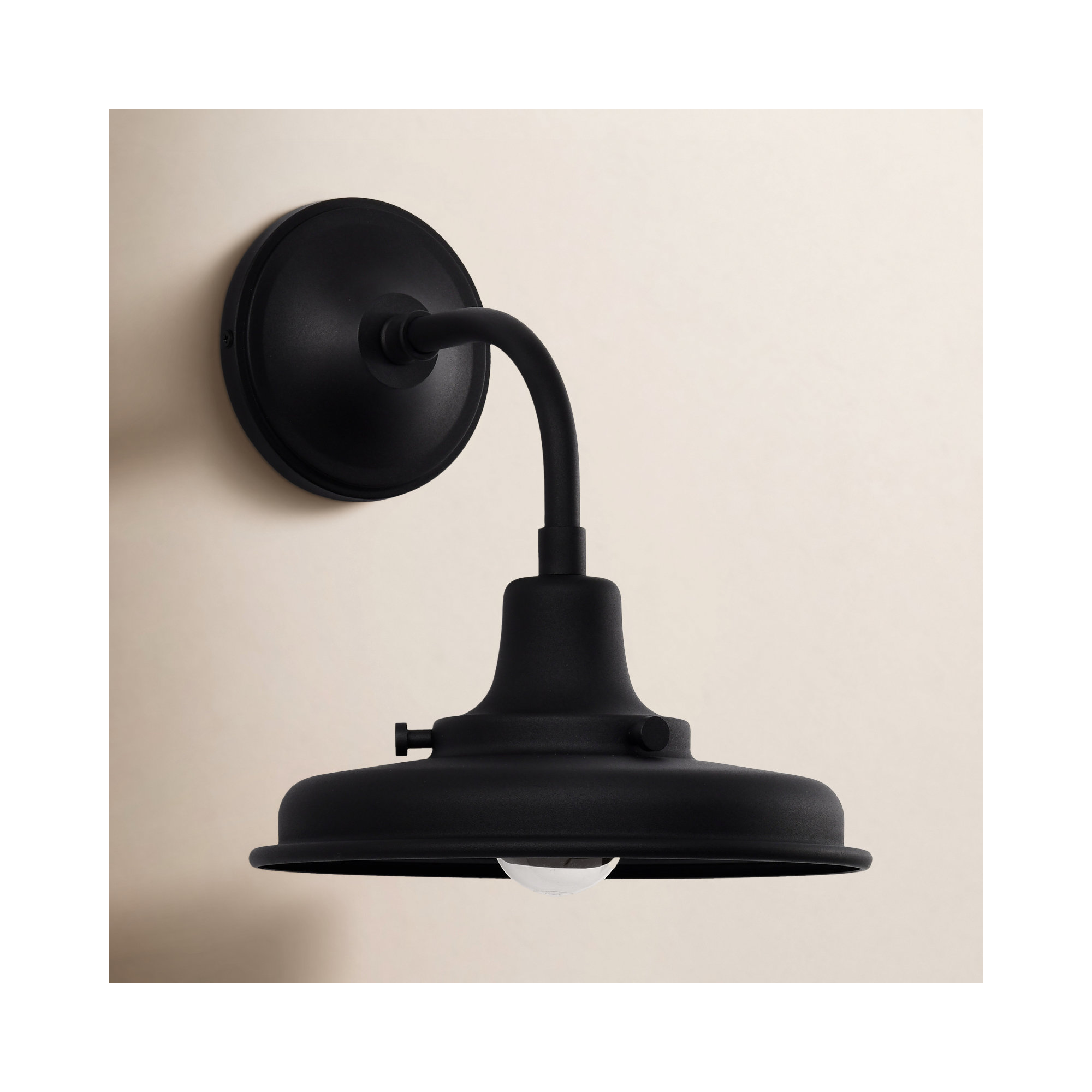 Morris - Medium Outdoor Lantern - Black Finish - White Shade, Black, Black, 11.63'' H x 10'' W x 11.38'' D