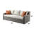 Bitanya 82''L Outdoor Patio Sectional Sofa with 2 Pillows and 2 Ottomans in Beige and Gray