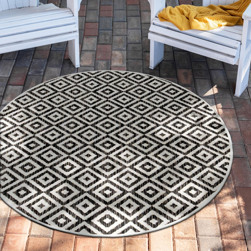 Tapis intérieur / extérieur Jill Zarin Costa Rica, Rond 7 pi 10 po
