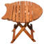 Table d'appoint pliante en bois Wiebe