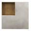 Table basse contemporaine en ciment avec base carrée et piédestal rustique gris