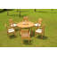 Octavio Outdoor - Piece Teak Dining Set-1021251292-943135283