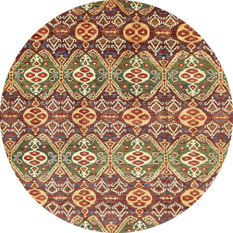 Abstract Indoor Rug, Round 5'