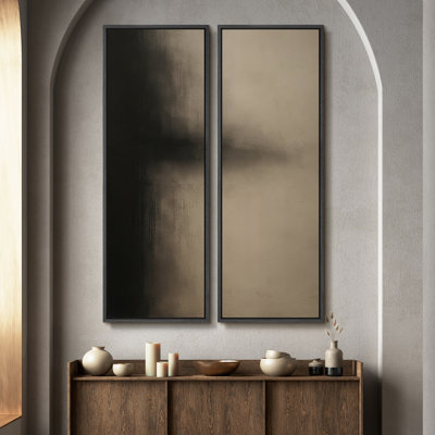 «Vintage Landscape Wall Art», ensemble de 2 toiles encadrées 20 x 60 pouces