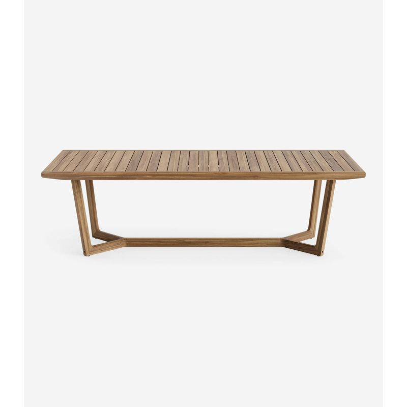 Casares Rectangular Wood Outdoor Dining Table , in. W 42'' in. D, 30" H x 101.5" L x 42" W