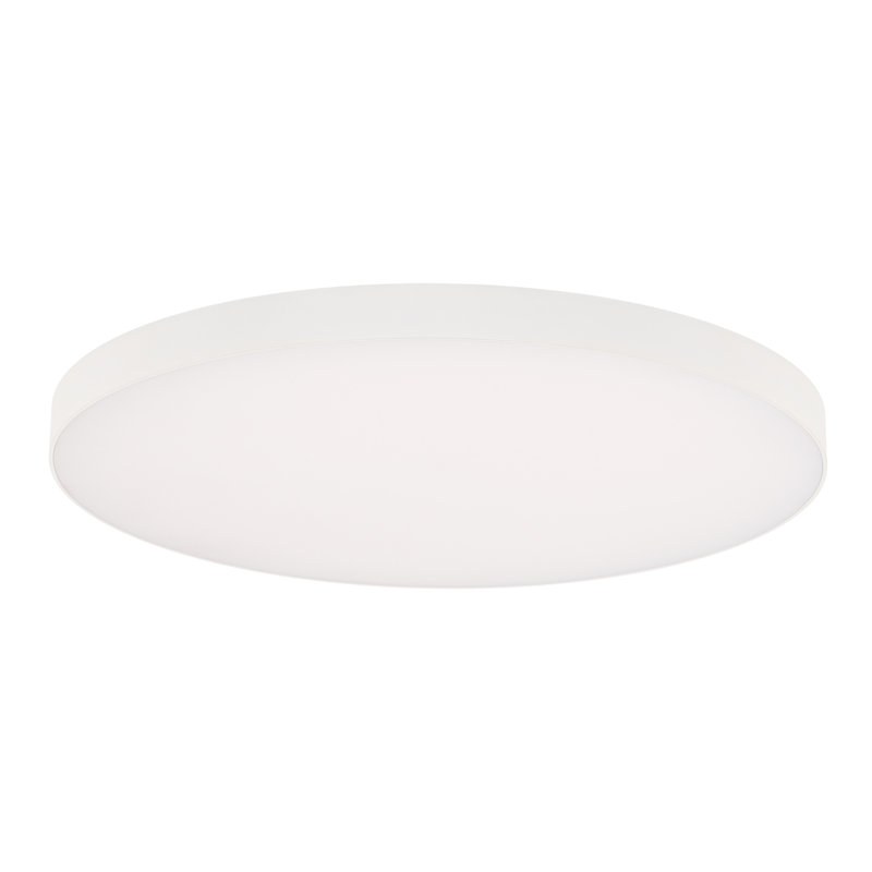 White Aluminum 12" Round LED Flush Mount Light