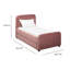 Lit gigogne Briella en velours saumon-1249589715