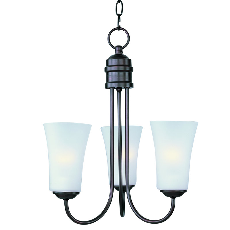 Lustre classique / traditionnel à 3 lumières Ashunta, Bronze huilé