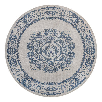 Cowell Oriental Blue/Gray Area Rug