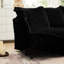Fauteuil spacieux avec salon en velours côtelé noir