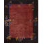 Tapis bleu marine, rouge / rouille