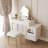 Makeup Vanity with Light mirror,2 drawers