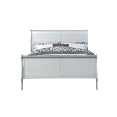 Kody Sleigh Bed with Wooden Frame & Sturdy Slats
