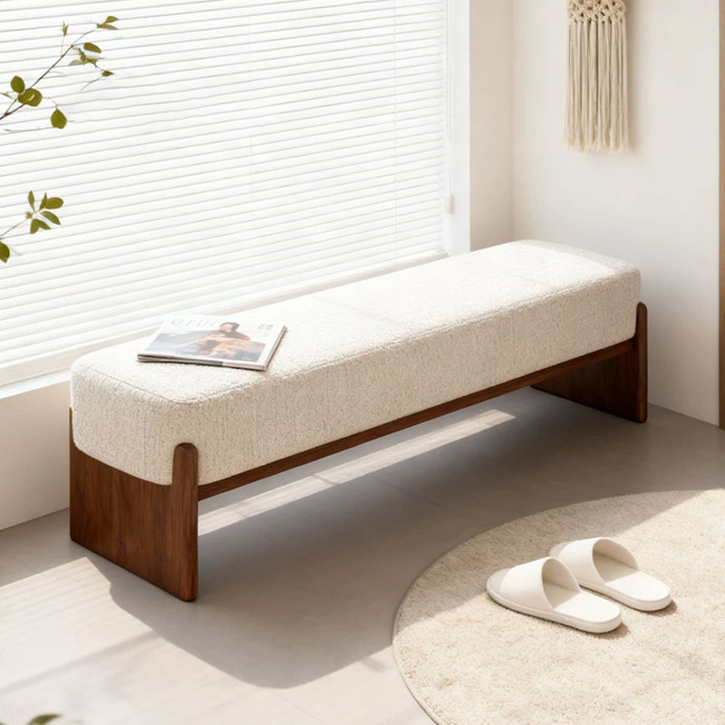 Banc rembourré Modern, Blanc