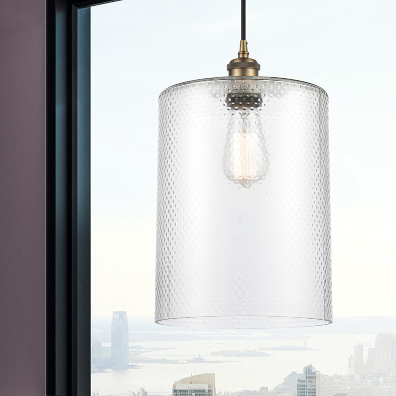 Leilani 1 - Light Single Pendant, Clear, No Bulb Included, Brushed Brass