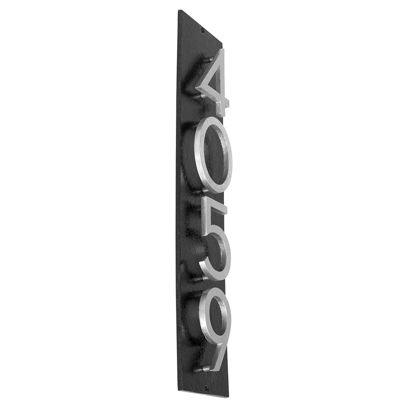 Plaque murale rectangulaire verticale flottante 6 po, Vert chasseur / or, Oui