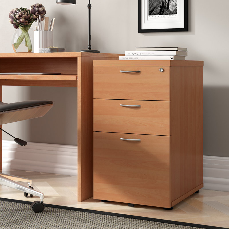 Buariki 40.4cm Wide 3 -Drawer File Cabinet, Beech