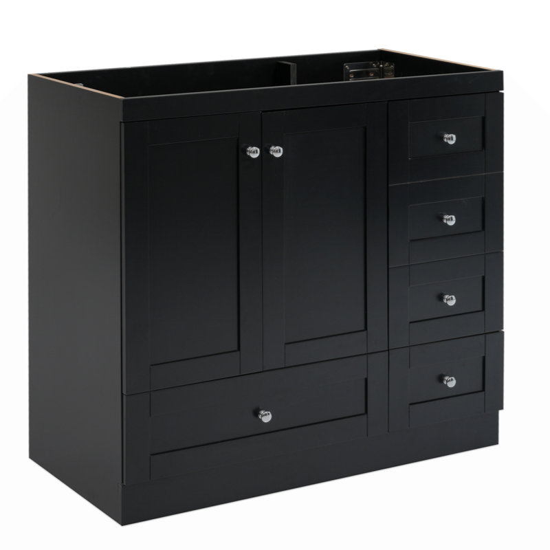 [Armoire seulement] Meuble-lavabo noir de 36 po non inclus