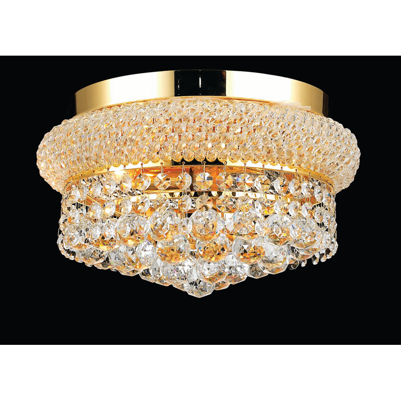 Plafonnier encastré 4 lumières 12 po Hallsburg, Or, Coupe royale