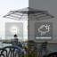 Auvent de remplacement pour terrasse de 9 pi avec auvent pour parasol de marché avec 8 nervures (vert foncé)-596346324