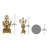 3 Piece Chateau Clock and Candelabra Set