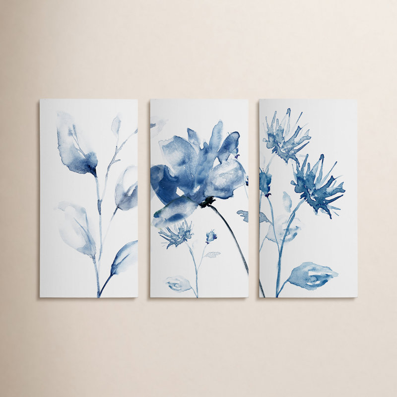 Translucide blues II-multi-pièces sur toile, H 40 po x l 60 po x P 1,5 po
