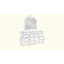 Miroir de style moderne en bois blanc perle