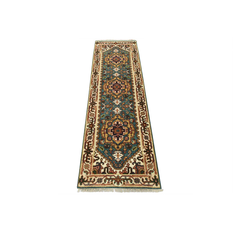 Tapis oriental en laine noué à la main 2 pi 6 po x 7 pi 9 po Heriz