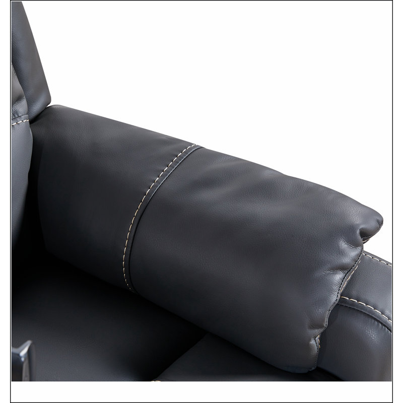 Zero Gravity Power Recliner with comfortable lying degree, Massage, Heating and Phone Holder, Black