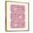 Toile avec cadre flottant or
