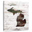 Michigan Home Map sur impression sur toile-1743354867