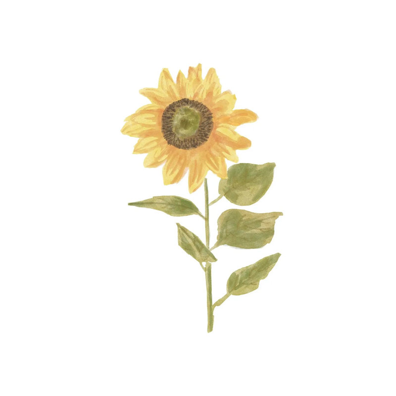 Single Sunflower Portrait II by Bannarot - Wrapped Canvas Print, 66.04 cm H x 45.72 cm W x 3.175 cm D