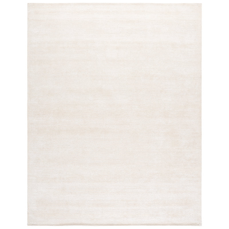 Alpers Hand Tufted Viscose/Wool Rug in Ivory, Rectangle 8' x 10'