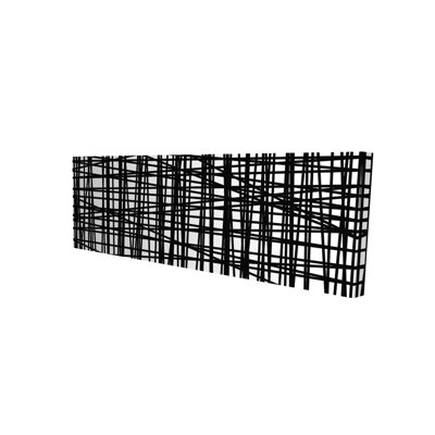 Abstract Small Stripes Canvas - Shapes Contemporary Bedroom Decor